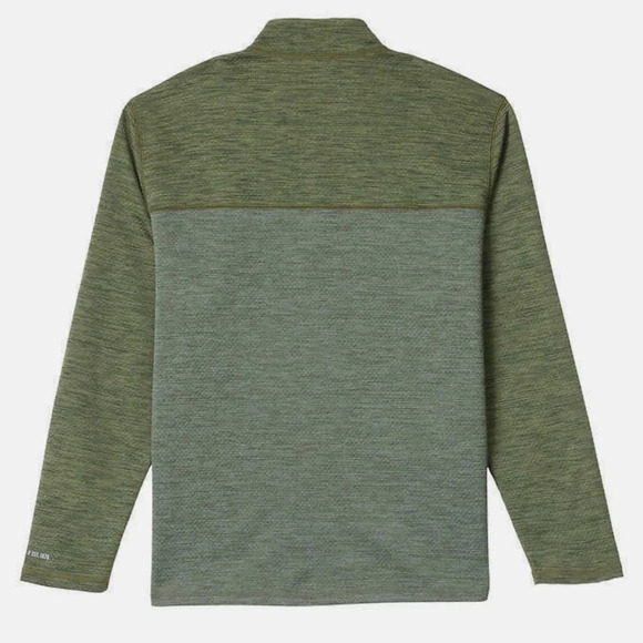 Men’s G.H. Bass & Co Athletic 1/4 Zip Pullover Jacket Lg Heathered Green 2 Tone - Picture 2 of 10